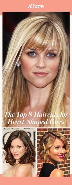 The Top 8 Haircuts for Heart-Shaped Faces Hair Styles For Inverted Triangle Face Shape, Heart Shaped Faces, Heart Shaped Face, Heart Shaped Face Hairstyles, Haircut For Face Shape, Long Face Shapes, Square Face Hairstyles, Oval Face Haircuts, Face Shape Hairstyles