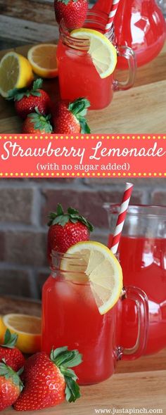 strawberry lemonade with no sugar added