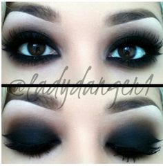 . Carnaval Make-up, Goth Make Up, Goth Eye Makeup, Makeup Dark, Scene Makeup, Dramatic Eye Makeup, Alternative Makeup, Smink Inspiration