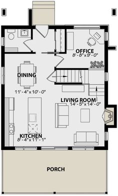 the floor plan for a small house with two bedroom and living room, which is divided by