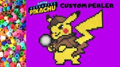 the pokemon pikachu perler is made out of plastic beads