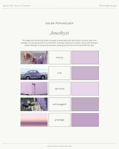 the color scheme for this website is purple and has several different colors, including lavender