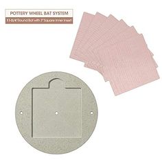 the pottery wheel bat system is shown in pink and grey colors, with six pieces of paper on each side