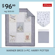 a harry potter blanket and bib set for $ 69 00