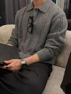 Casual Luxury Outfits Men, Dark Grey Outfit Men, Classy Clothing, Asian Men Fashion, Boyfriend Outfit, Gentleman Aesthetic, Minimalist Fashion Men, Classy Outfits Men, Men Stylish Dress