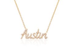 Our script diamond custom initial necklace allows you to choose from 2-10 diamond script letters to create a custom, one of a kind piece, set in 14k gold. 2 letter selection ex: EM3 letter selection ex: EMI4 letter selection ex: EMIL5 letter selection ex: EMILY6 letter selection ex: EMILYF7 letter selection ex: EMILYFA8 letter selection ex: EMILYFAI9 letter selection ex: EMILYFAIT10 letter selection ex: EMILYFAITH Total chain length: 18" (16" +(2)1" extenders) Please allow 7-8 weeks for delivery Script Letters, Statement Engagement Ring, Custom Initial Necklace, 2 Letter, Script Lettering, White Gold Chains, Gold Gift, Custom Initials, Engagement Ring Wedding Band