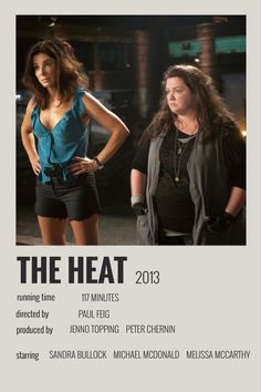 the heat movie poster with two women standing next to each other