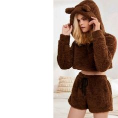 New Brown Teddybear Set Size M. Fast Shipper Always With Care Reasonable Offers Accepted On *Some* Items [ Use Offerbutton Only ] *Always Willing To Make A Brand New Listing For Any For Sure Serious Buyer To *Try* To Get You Discounted Shipping* Oc Outfits, Flannel Nightgown, High Neck Bra, Pink Corset, Leather Corset, Fredericks Of Hollywood, Seamless Sports Bra, Nightgowns For Women, Lace Camisole