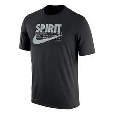 Show love for your squad in this classic-fit Washington Spirit tee. It has sweat-wicking technology to help you stay dry and comfortable for match day and beyond. Dri-fit Graphic Print T-shirt For Sportswear, Sports Season Dri-fit Graphic T-shirt, Dri-fit Graphic Print T-shirt For Sports, Nike Team Spirit Moisture-wicking T-shirt, Dri-fit T-shirt For Sports Events, Nike Moisture-wicking Fan Apparel T-shirt, Nike Collegiate Moisture-wicking T-shirt, Nike Go-dry T-shirt, Dri-fit Crew Neck T-shirt For Streetwear