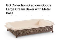 the large cream baker with metal base is on sale for $ 3, 995