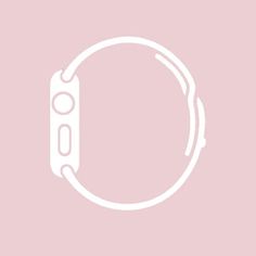 a white watch face on a pink background