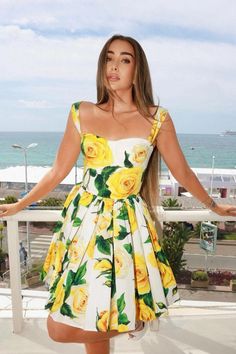 Get ready to turn heads in the sunshine-inspired Yellow Rose Floral Print Mini Dress! 🌼 With corsetry construction, it's a flirty and fun fashion statement, perfect for any summer event. Enjoy worldwide free shipping and score an extra 10% off. Don't miss out, make this dress yours: Shop Now ✨ Summer Rose Print A-line Dress, Summer A-line Dress With Rose Print, Fitted Floral Sundress With Rose Print, Fitted Rose Print Floral Sundress, Fitted Sundress With Rose Print, Fitted Floral Rose Print Sundress, Summer Rose Print Mini Floral Dress, Fitted Summer Floral Dress For Garden Party, Summer Rose Print Floral Dress For Brunch