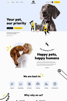 a dog and cat website design