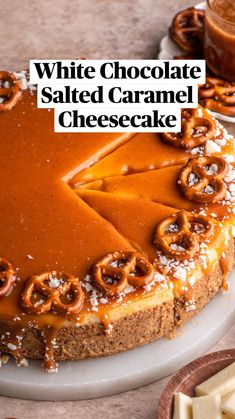 Salty Caramel Cake, Competition Desserts, Salty Sweet Desserts, Chocolate Caramel Cheesecake, In Bloom Bakery, Cheesecake Caramel, Bloom Bakery, White Chocolate Desserts, Salted Caramel Recipes