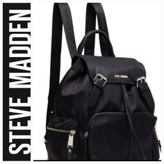 New Specs In The Photos Steve Madden B Vital Bag, Steve Madden Bags, Black Backpack, White Color, Black Silver, Steve Madden, Bag Lady, Black White, Backpacks