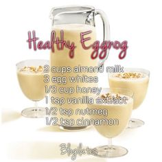 healthy eggnog recipe with 3 cups almond milk