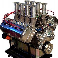 an image of a car engine with four cylinders on the front and two engines on the back