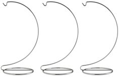 three metal hooks are shown on a white background