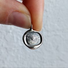 This 1/2" tall sterling silver charm is made from an antique wax seal that was hand carved in the 1800's. This charm says "May It Watch Over You" and has an all seeing eye, it hangs from a sterling silver chain. This necklace is a Leviticus original and is handcrafted at the time of order and takes 3-4 weeks to ship. Seal Necklace, Wax Seal Necklace, Antique Wax, Seeing Eye, All Seeing Eye, All Seeing, Wax Seal, Wax Seals, Sterling Silver Charm