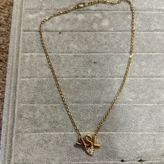 Like New Ysl Necklace Gold Hardware Saint Laurent Necklace, Saint Laurent Jewelry, Ysl Necklace, Necklace Gold, Gold Hardware, Womens Jewelry Necklace, Yves Saint Laurent, Saint Laurent, Gold Necklace