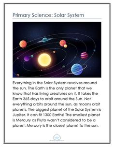 the solar system is shown in this book with an explanation about how planets are made