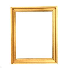 an empty wooden frame on a white background