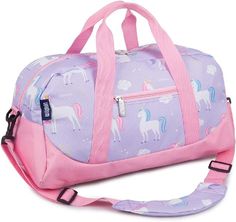 Kids Overnighter Duffel Bags for Boys & Girls, Perfect for Early Elementary Sleepovers Duffel Bag for Kids, Carry-On Size & Ideal for School Practice or Overnight Travel Bag (Unicorn) Overnight Travel Bag, Holdall Bag, Carry On Size, Unicorn Girl, Purple Unicorn, Barrel Bag, Unicorn Design, Duffle Bags