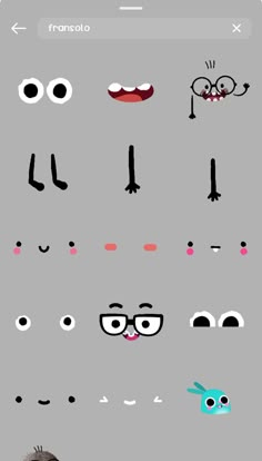 an iphone screen with different faces and eyes