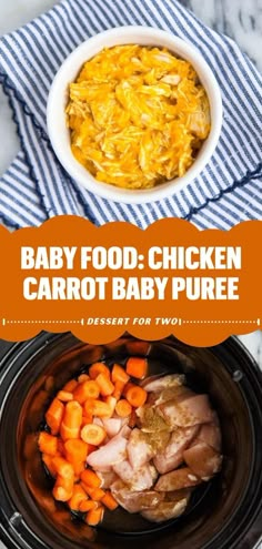 baby food chicken carrot baby puree in the crock pot