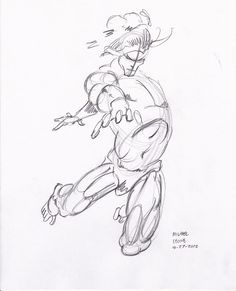 a pencil drawing of a man running