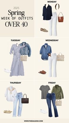 2025 Spring Outfit Ideas Over 40, How To Dress in Spring Over 50, What To Wear in Spring 2025 Over 50, Spring Capsule Wardrobe 2025 Over 50, Dressing Over 50, What To Wear Over 50