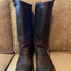 Women’s Size 10 Dark Brown Frye Engineer 14l Frye Engineer Boots, Engineer Boots, Frye Shoes, Moto Boots, Shoes Women, Dark Brown, Engineering, Size 10, Women Shoes