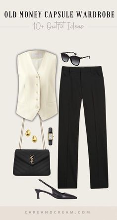 Old Money Capsule Wardrobe Essentials Guide + Outfit Ideas Outfits Timeless, Essentials Outfit, Elegant Style Women, Stylish Outfits For Women Over 50, Money Outfit, Capsule Wardrobe Essentials