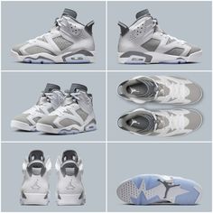 Jordan Shoes Grey, Jordan 5 Oil Grey, Air Jordans 6 Retro, Jordan 6 Blue And White, Nike Sneaker, Jordan 7