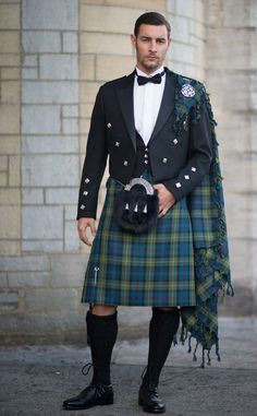 Kilt Wedding, Black Kilt, Wedding Outfit Men