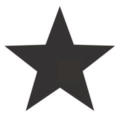 a black star on a white background