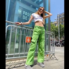 Brandy Melville Green Tatum Corduroy Cargo Pants Nwot High-Rise Corduroy Pants With Front And Back Pockets And Two Pockets On The Side Leg With A Wide Leg Fit. Fabrics: 100% Cotton Measurement: 11" (28cm) Rise, 30" (76 Cm) Inseam, 29" (73.5cm) Waist Made In: China As Seen On Elsa Hosk And Kendall Jenner Jeans Brandy Melville, Corduroy Cargo Pants, Brandy Melville Jeans, Elsa Hosk, Corduroy Pants, Kendall Jenner, Brandy Melville, Cargo Pants, Brandy