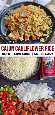 cajun cauliflower rice is an easy, low carb and super easy dinner