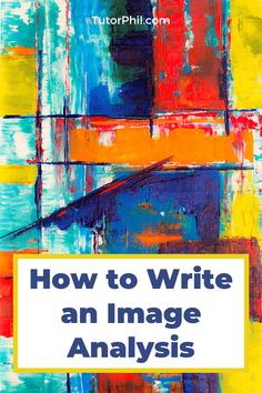 an image with the title how to write an image anals in white and blue