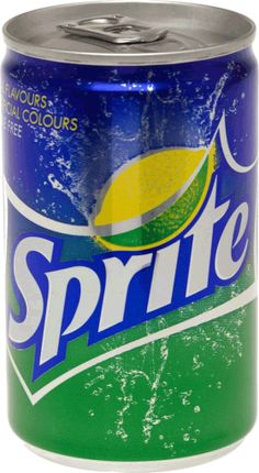 a can of sprite soda on a white background