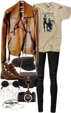 70s Inspired Fashion, Burberry Coat, Edgy Outfits, Looks Style, Polyvore Outfits, Outfits Casuales, Distressed Jeans, Stylus, Fashion Inspo Outfits