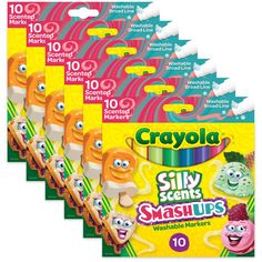 six packs of crayola silly mash ups