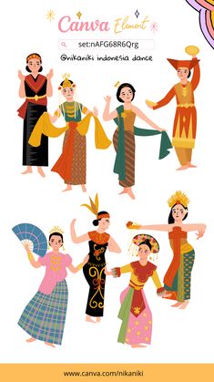 an image of some people in different ethnic costumes and colors, with text that reads canna flame