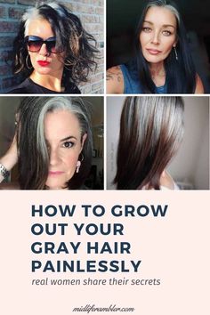 How To Go Gray, Transitioning To Gray Hair, Reverse Gray Hair, Grey Hair Journey, Going Gray Gracefully, Gray Hair Transition, Grey Hair Over 50, Gray Hair Styles