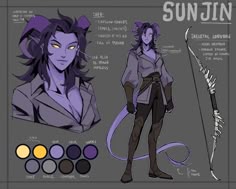 the concept art for sunjun, an upcoming character from avatar series 2 and 3