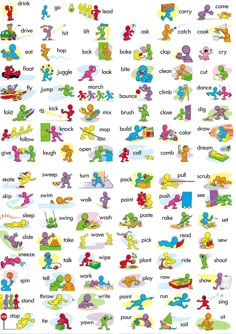 an image of children's alphabets with different letters and numbers on them, all in