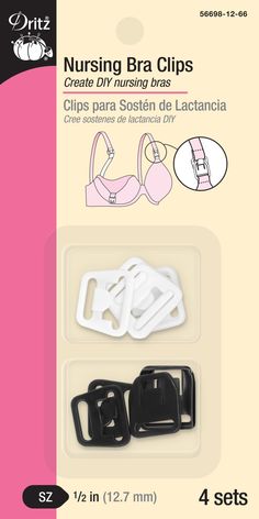 Create DIY nursing bras using a new bra or your favorite fitting bra. Simply add Dritz Nursing Clips to the straps to turn it into a stylish, comfortable nursing bra. The package of clips include both black and white clips. Use on bras, tank tops, or sleepwear with straps The two-part clip attached to the top of the bra cup and the strap ends An additional piece of elastic should be added to the strap and the inside of the cup to keep the strap in place while nursing Clips can be easily and quic Diy Nursing Bras, Diy Nursing, Nursing Bras, Top Bra, New Bra, Bra Cup, Create Diy, Nursing Bra, Future Family