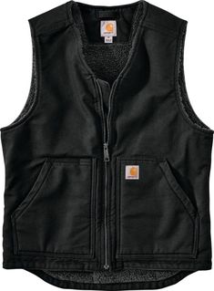 Carhartt 104394 Relaxed Fit Washed Duck Sherpa Lined Vest

This men's vest is a versatile layer built to pack on extra warmth right where it matters most. It's made of our signature heavyweight cotton duck, and has a warm Sherpa lining to take on chilly weather. Carhartt Vest, Vest For Men, Outerwear Vest, Men's Vest, Chilly Weather, Carhartt Mens, Sherpa Lined, Mens Vest, Sherpa Fleece