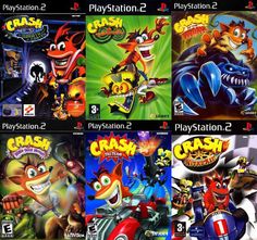 the game covers for crash and crash 2