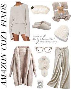 Cozy Winter Pajamas, Cozy Loungewear Aesthetic, Womens Cozy Winter Outfits, Chic Loungewear Outfits Winter, Winter Lounge Wear Around The House, Hygge Outfit Winter, Cozy Style Outfits, Neutral Outfit Ideas Winter, Lounge Outfit Aesthetic